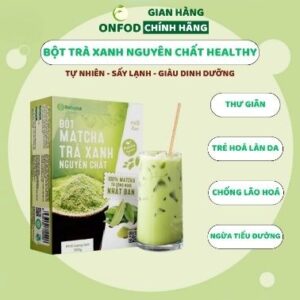 Bột matcha trà xanh nguyên chất sấy lạnh ONFOD giảm cân làm đẹp da chống lão hóa hộp 50g 20 gói x 2.5g